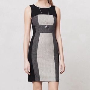 Anthropologie polka dot dress, black and white.